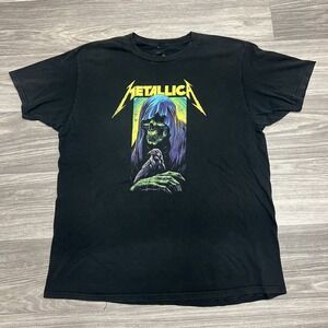 Metallica Band Tee Shirt Men XL Black Grim Reaper Death Raven‎ Metal Y2K Punk